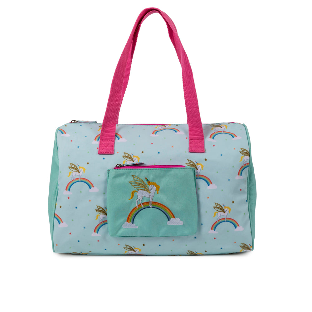 Pink Lining Unicorn overnight Bag